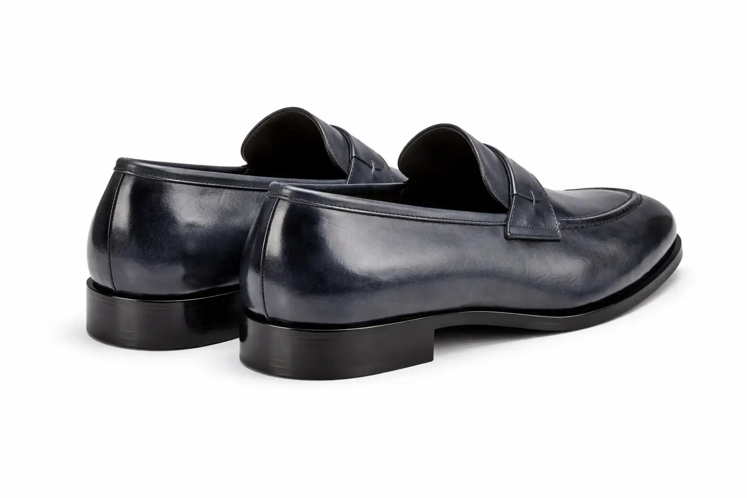 Chaussure Mocassin Cuir Gris LUPIN - Image 3