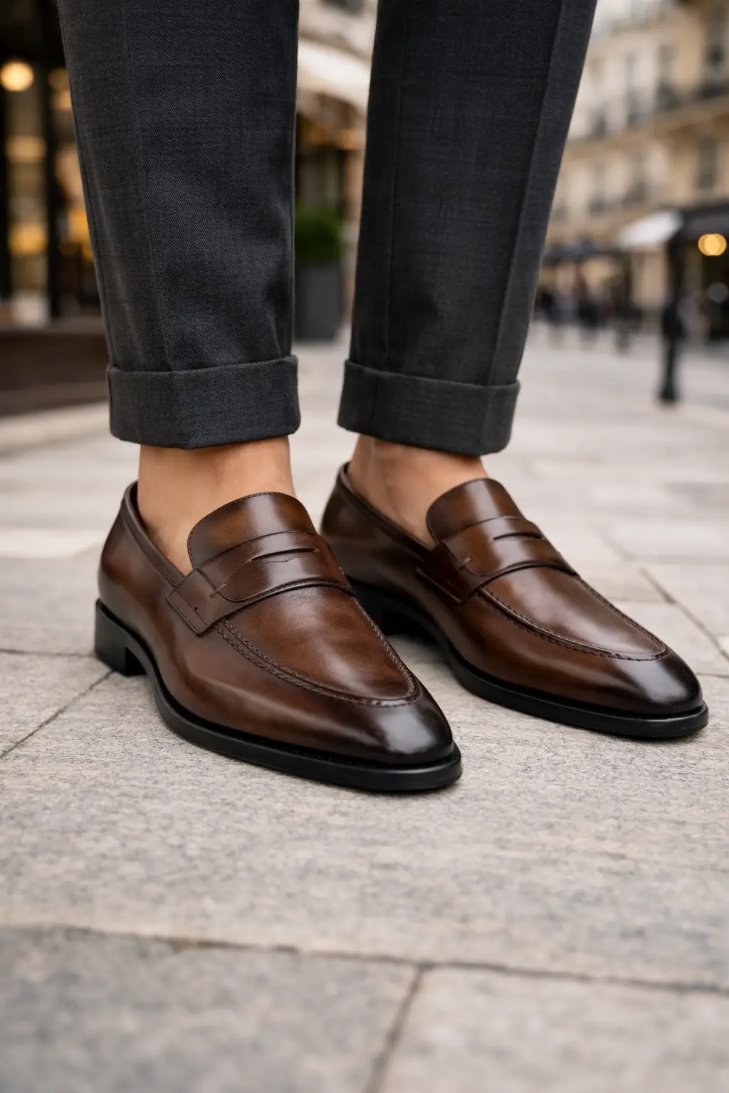 Chaussure Mocassin Cuir Marron LUPIN - Image 4