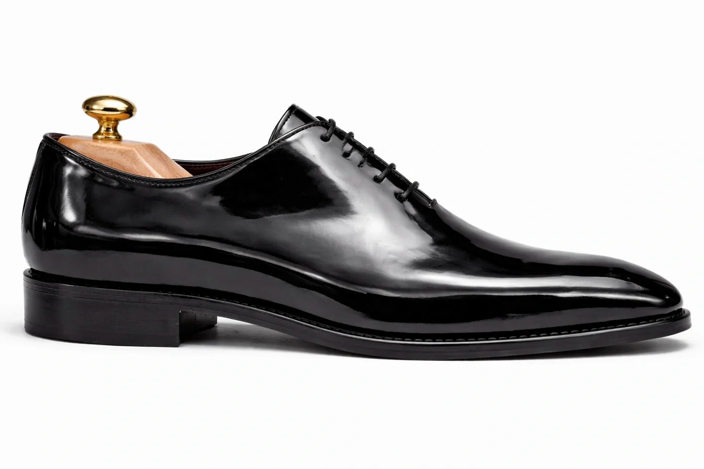 Chaussure Richelieu Cuir Noir Vernis - Image 2