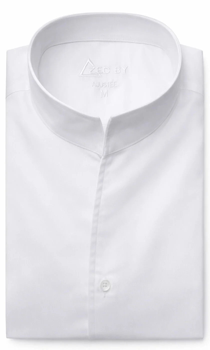 Chemise Blanche Col Indien