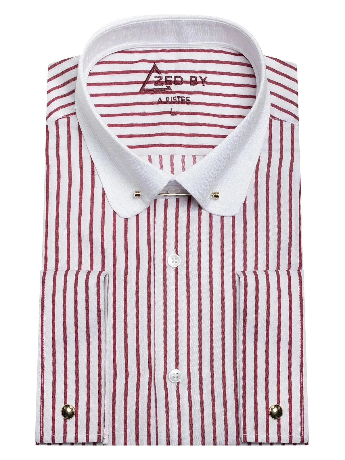 Chemise Col Barrette Rayure Baton Rouge