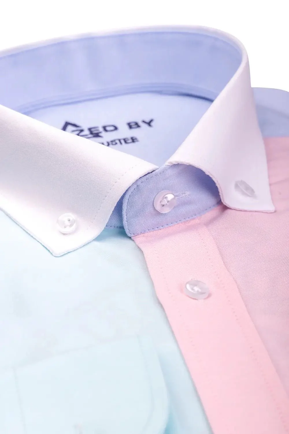 Chemise Patchwork Bleu Ciel - Image 2
