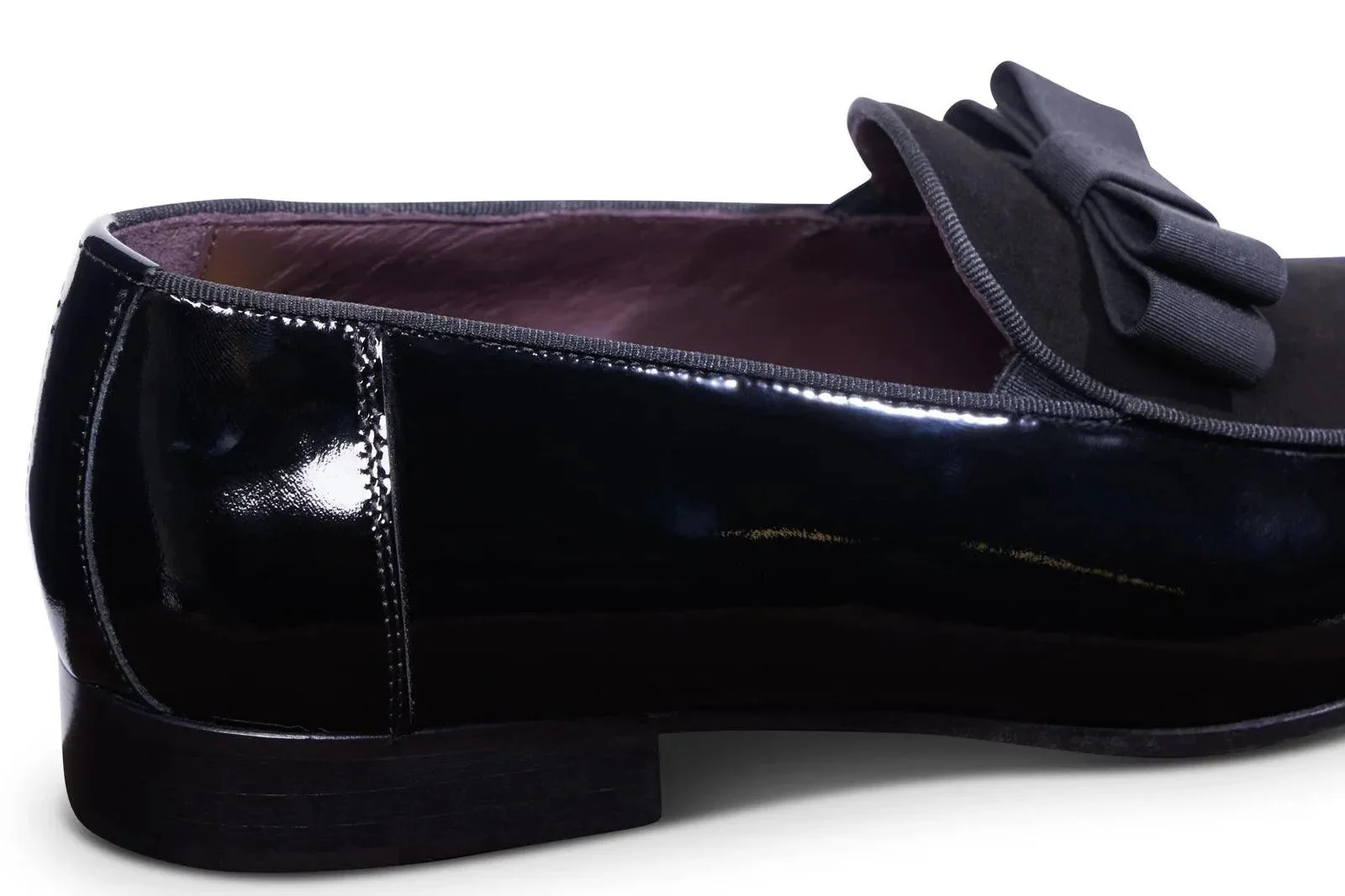 Chaussure Mocassin Cuir Noir Velours - Image 4