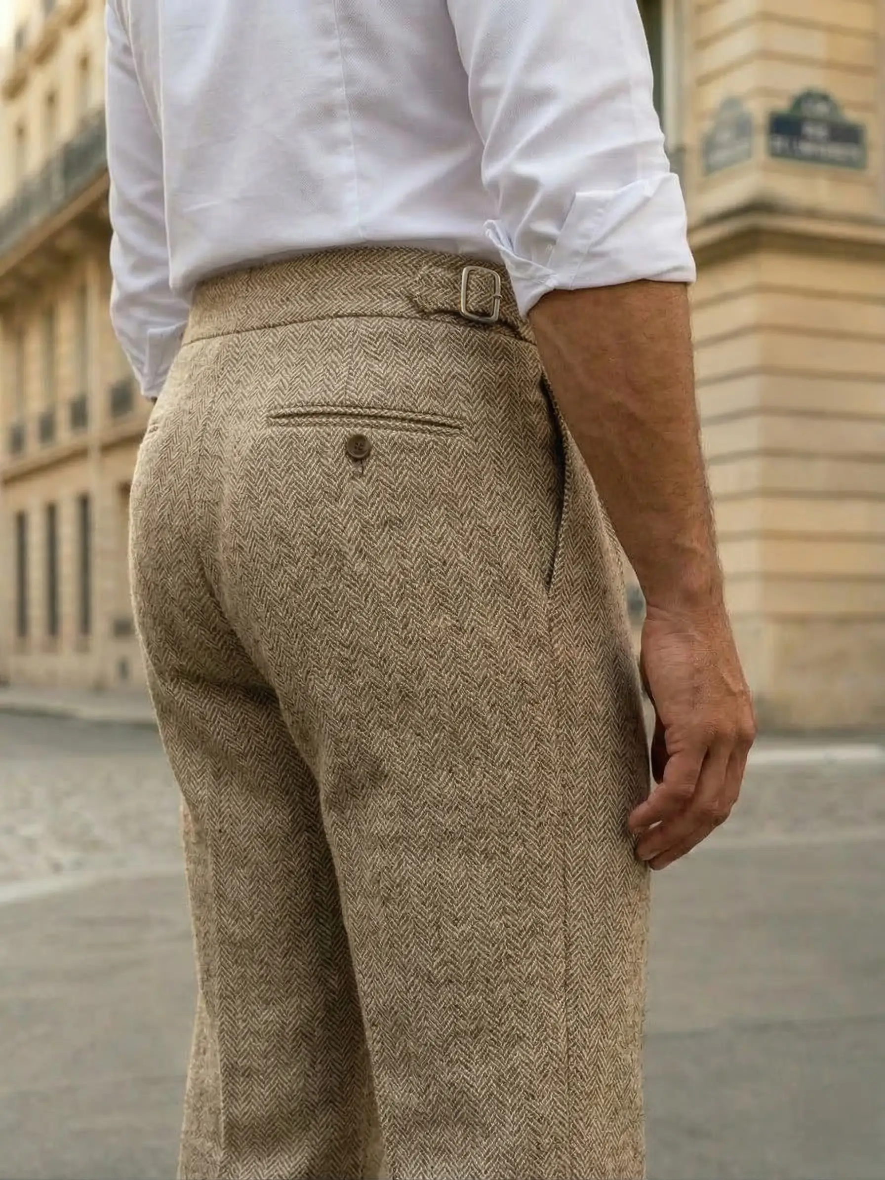 Pantalon Chevron Beige - Image 3