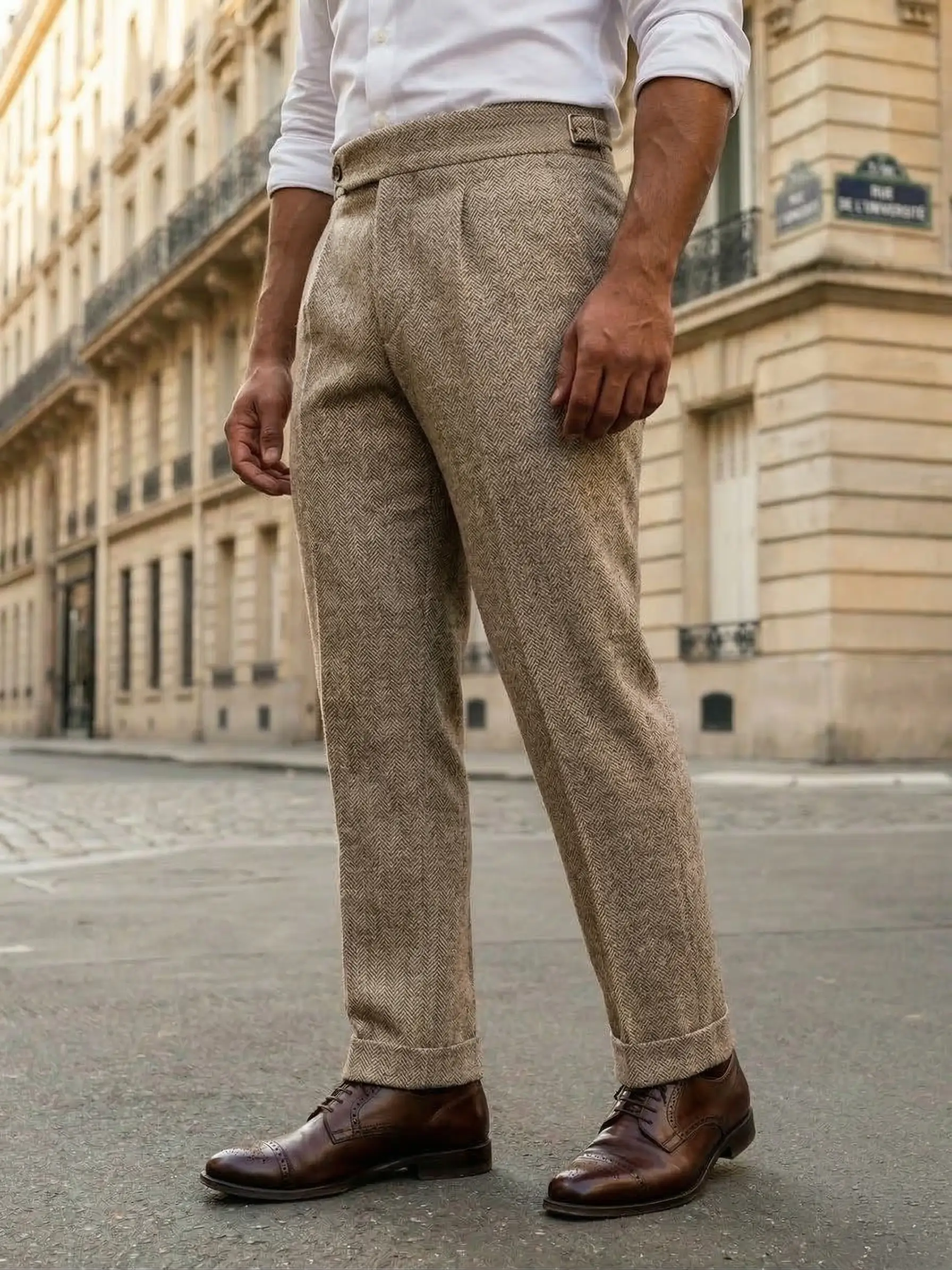 Pantalon Chevron Beige - Image 4