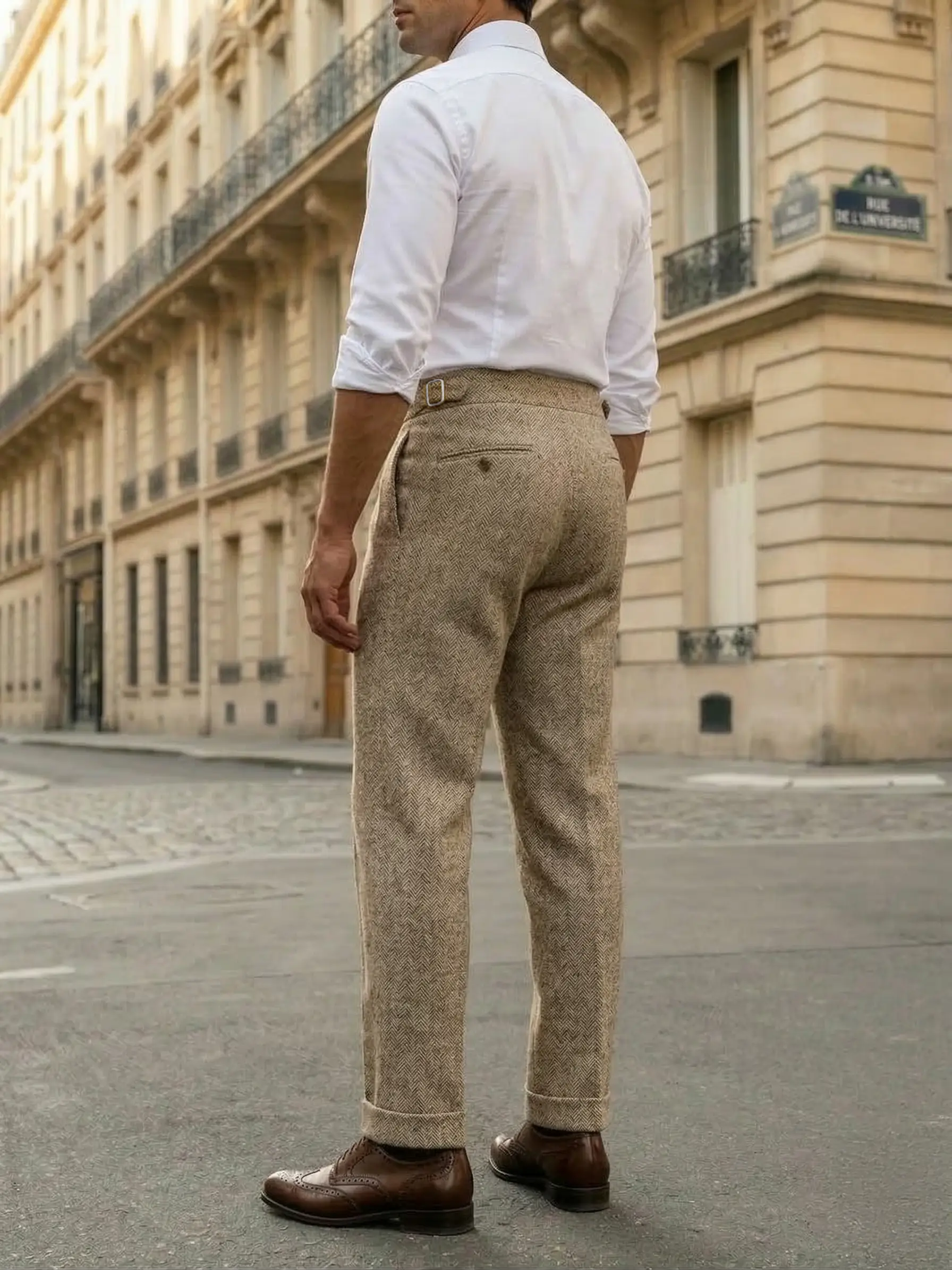 Pantalon Chevron Beige - Image 5