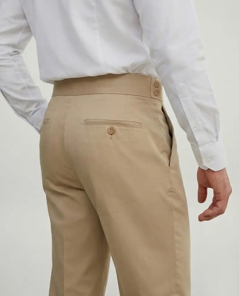 Pantalon Coton Beige - Image 3