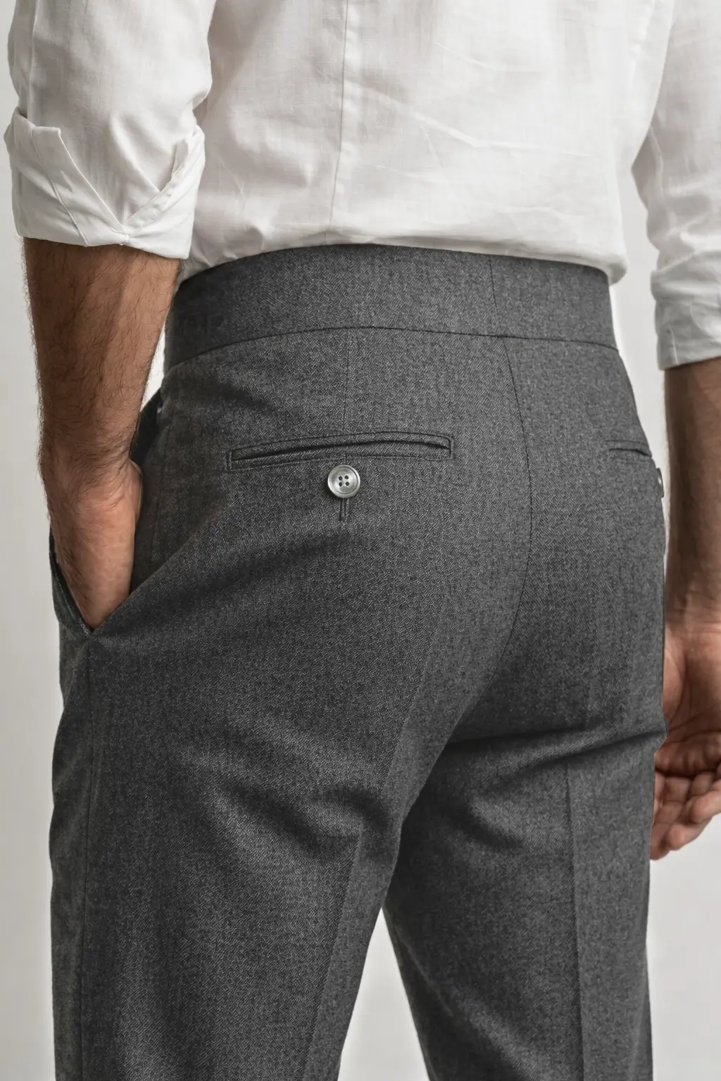 Pantalon Flanelle Gris - Image 3