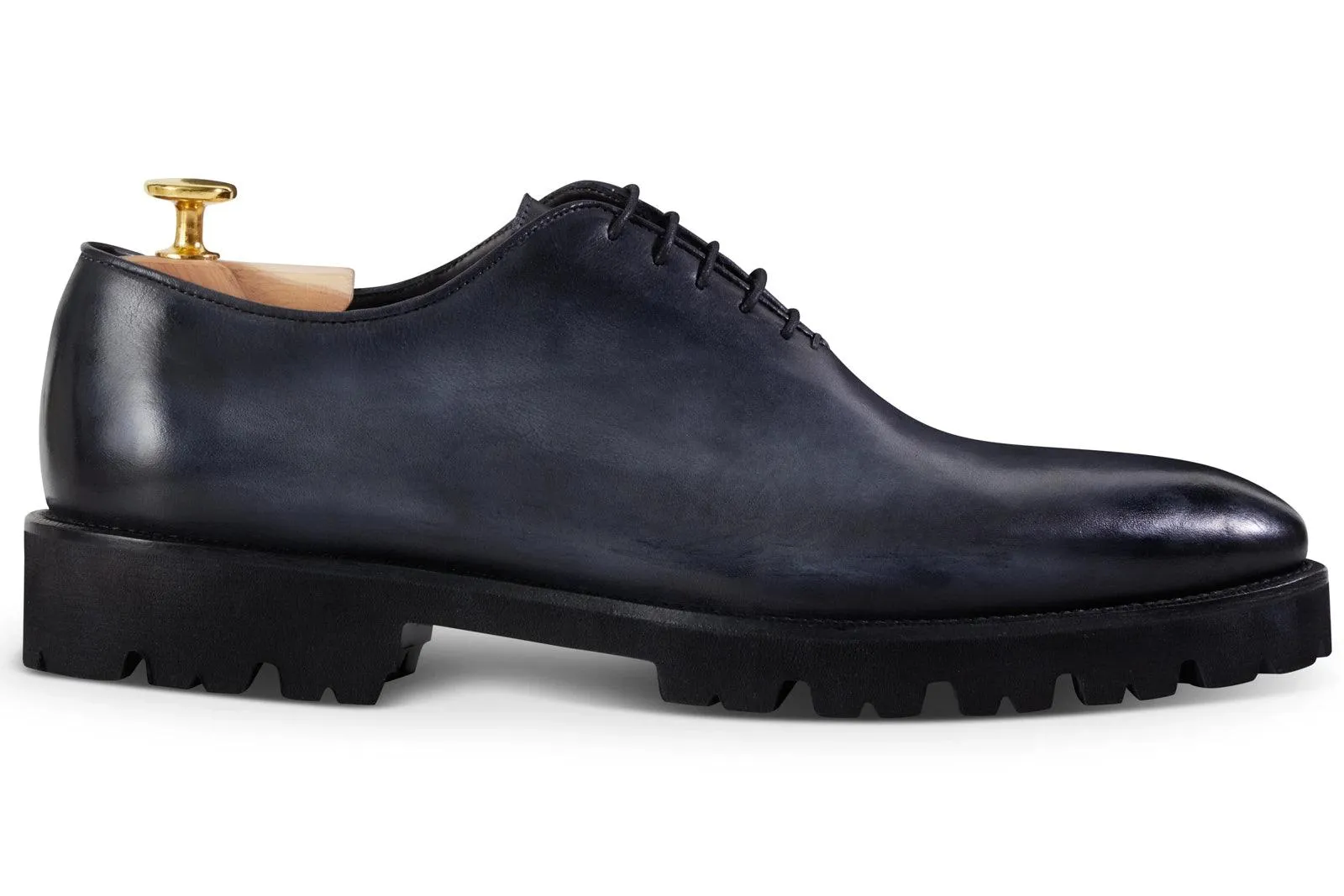 Chaussure Richelieu Confort Cuir Gris - Image 2
