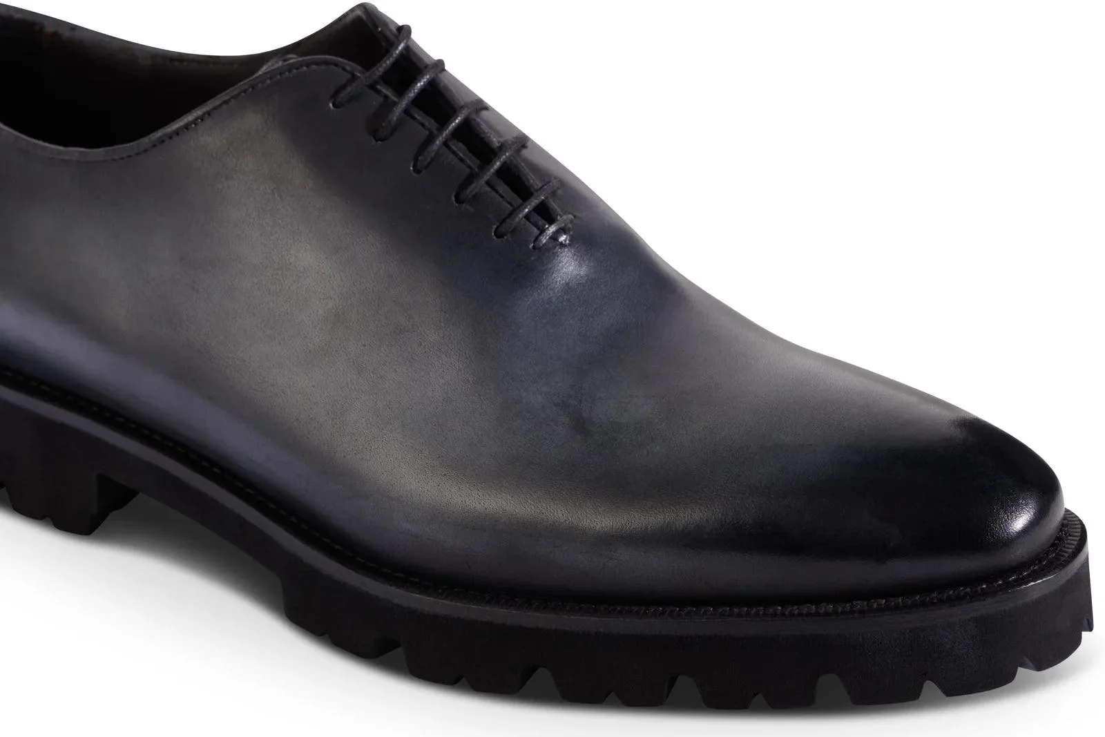 Chaussure Richelieu Confort Cuir Gris - Image 3