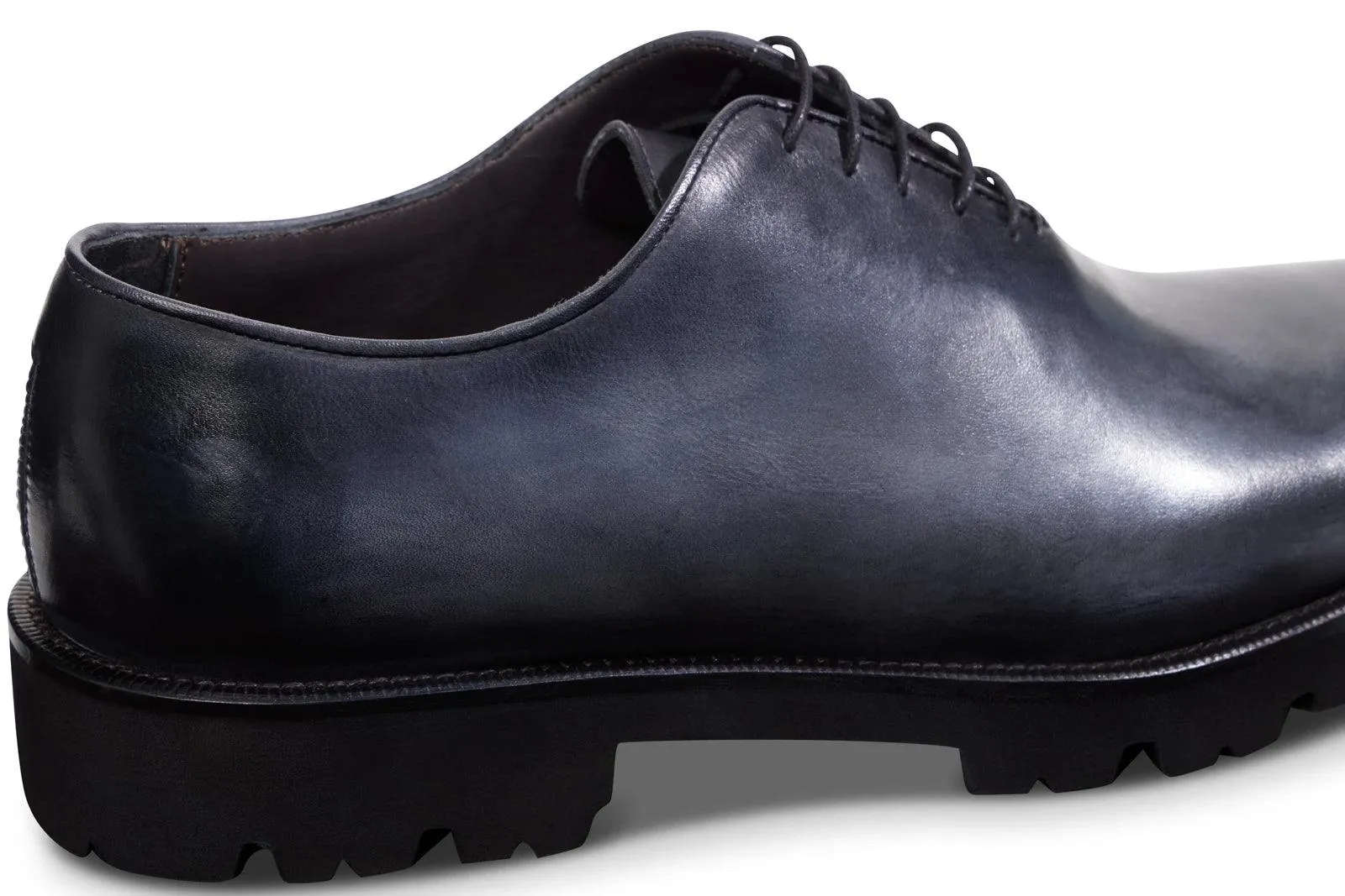 Chaussure Richelieu Confort Cuir Gris - Image 4